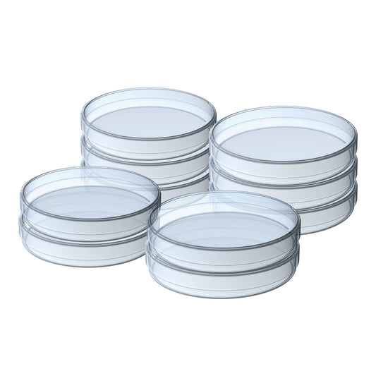 Sterile Thick Plastic Petri Dishes with Lids, 90mm x 15mm