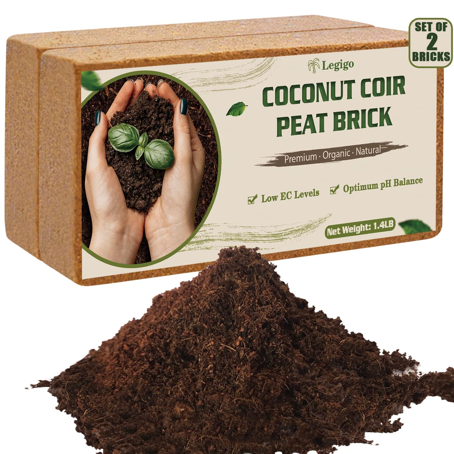 Premium Coco Coir Brick 100% Organic Compressed Coconut Coir