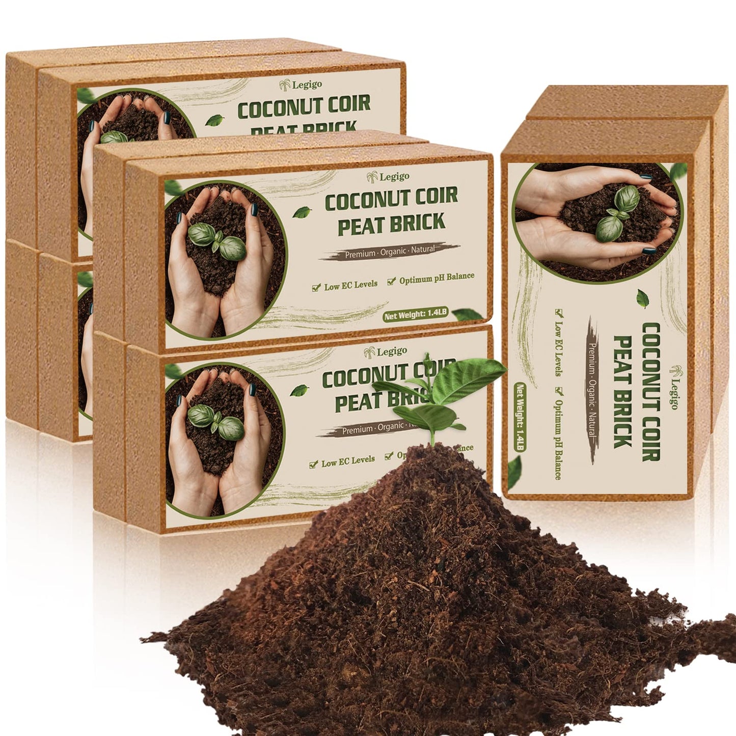 Premium Coco Coir Brick 100% Organic Compressed Coconut Coir